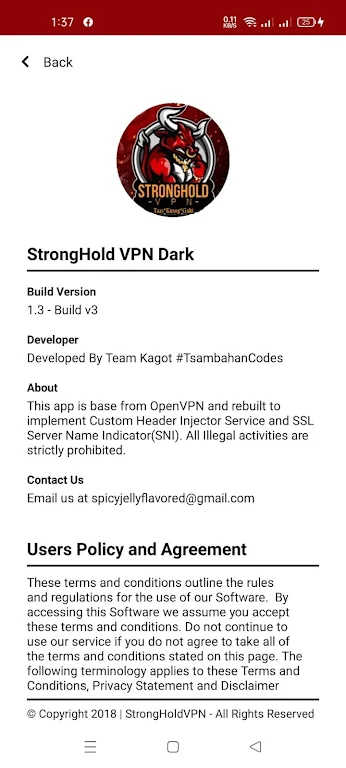 StrongHold VPN Dark Screenshot2