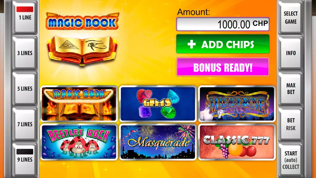 Casino Magic Book Slots Machines Screenshot1