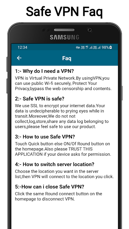 Safe VPN: Secure Proxy Screenshot3