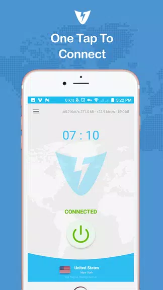 Lightning VPN - free unlimited & secured VPN Screenshot1