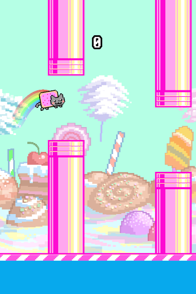 Flappy Nyan: flying cat wings Mod Screenshot1