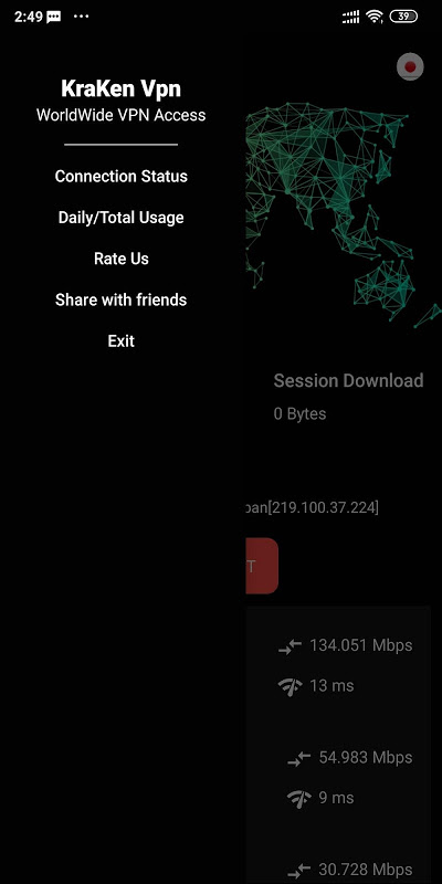 PUGB MOBILE VPN - KRAKON VPN RUN PUBG MOBILE Screenshot3