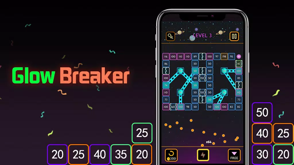 Glow Breaker Screenshot1