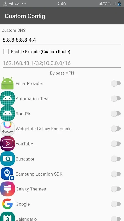 Tun2TAP Socks/HTTP to VPN Screenshot1