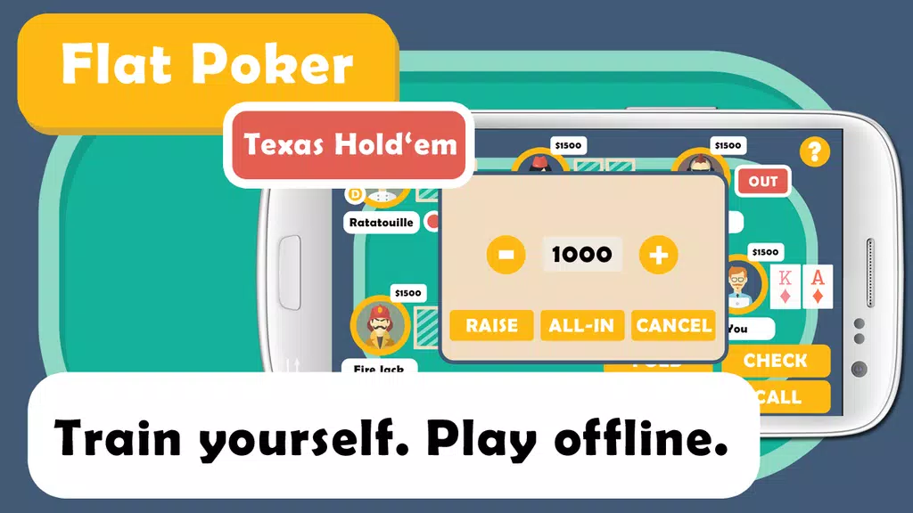 Flat Holdem Poker Offline Screenshot3