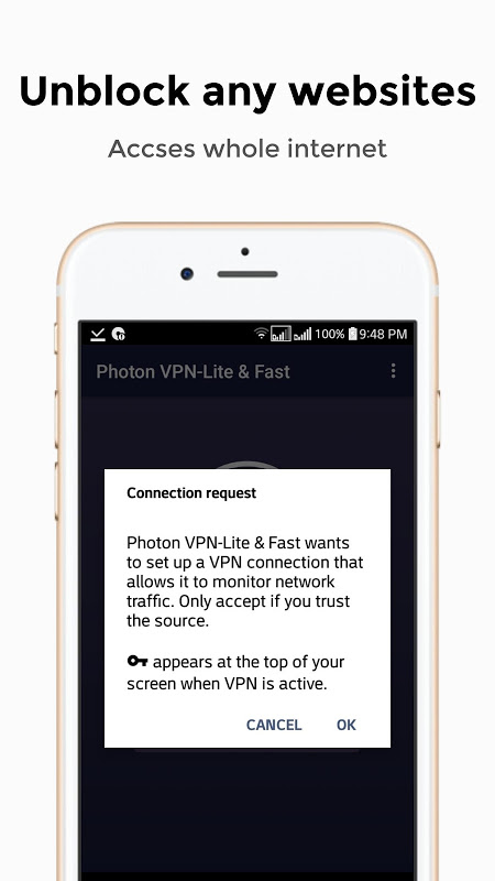 Photon Lite VPN-Unlimited Proxy Master,IP Changer Screenshot1