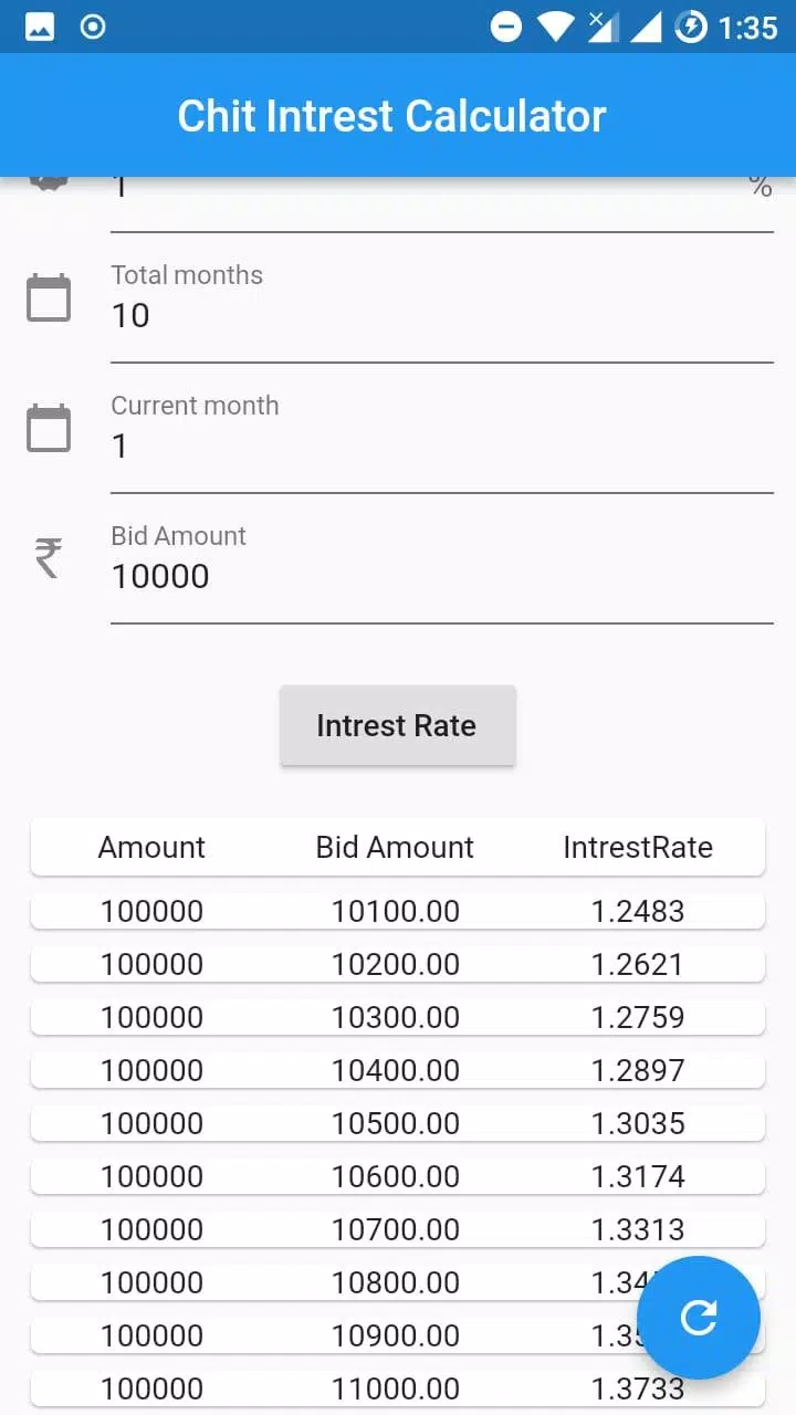 Chit Interest Calc Screenshot1