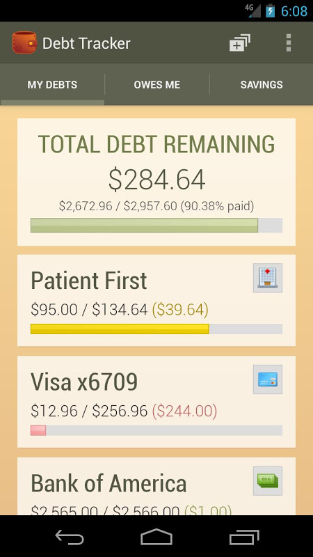 Debt Tracker Screenshot1