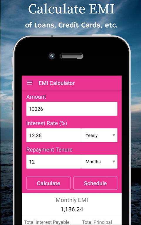 EMI Calculator + Loan Schedule Screenshot4