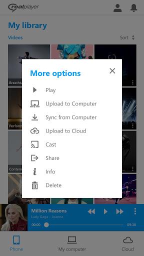 RealPlayer Mobile Screenshot2
