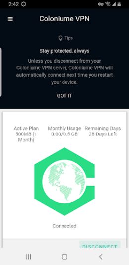 ColoniumeVPN Screenshot3