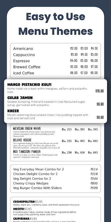 Menu Maker, Menu Templates Screenshot4