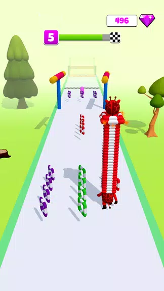 Long Neck Run 3d: Rings Stack Screenshot2