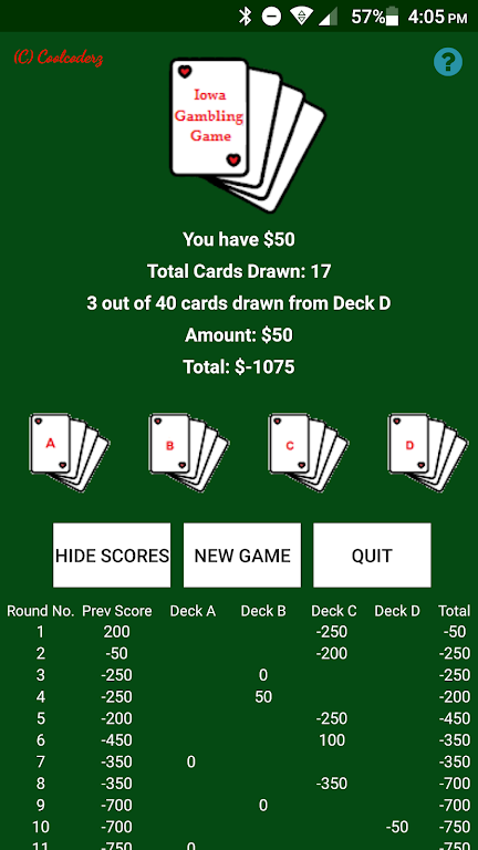 Iowa Gambling Game: Decision M Screenshot3