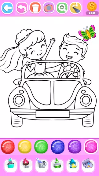 Princess Wedding Coloring Game Screenshot4