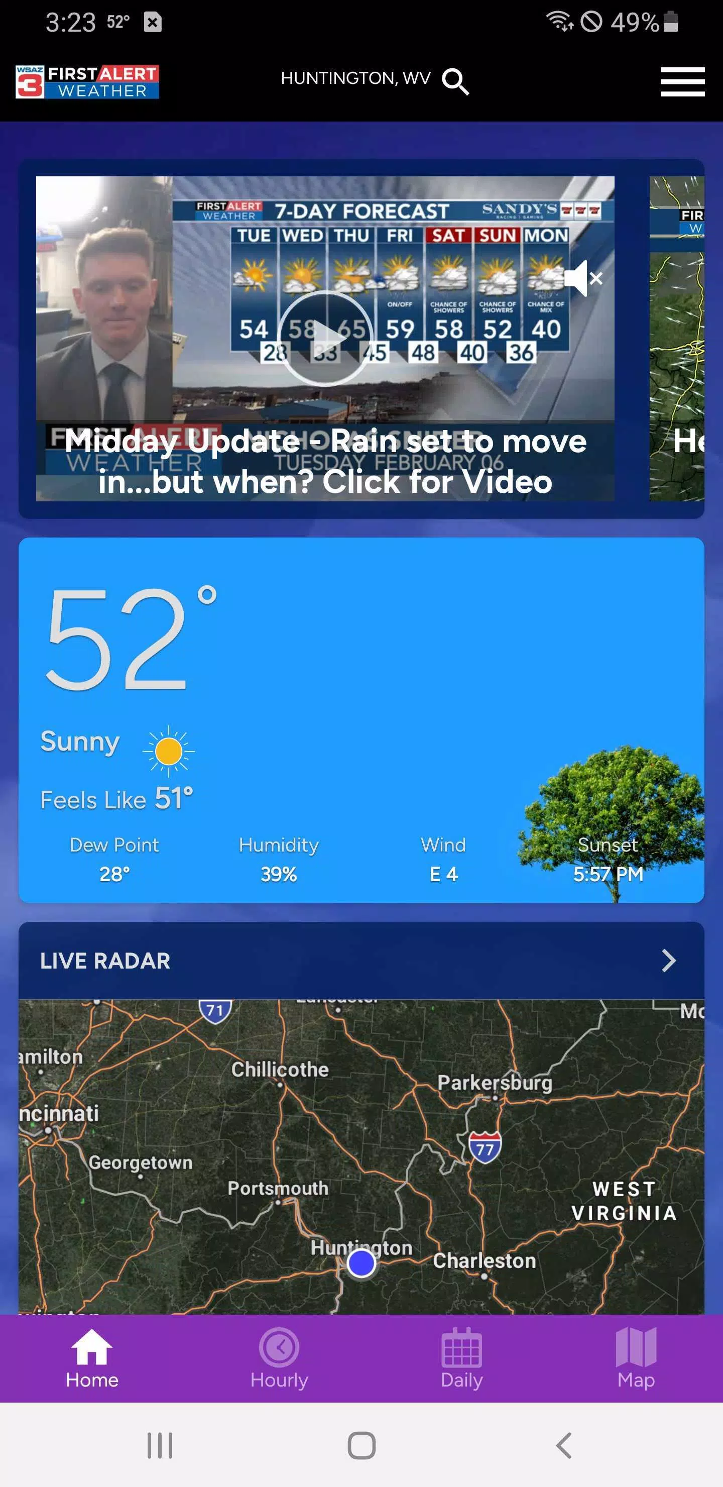 WSAZ First Alert Weather App Screenshot3