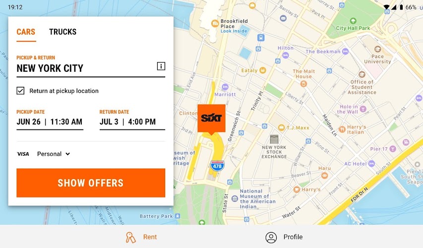 SIXT rent. share. ride. plus. Screenshot6