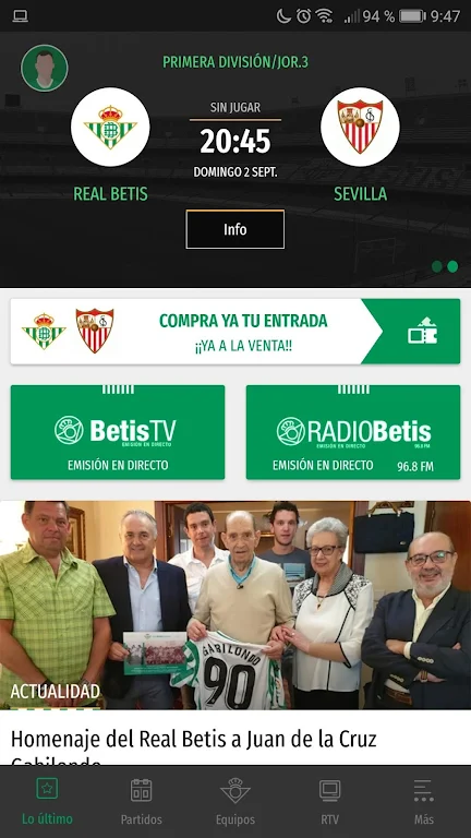 Real Betis Balompié Screenshot1