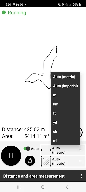 Distance and area measurement Screenshot4