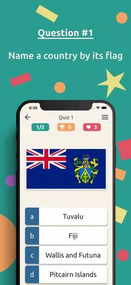 Flags Quiz:  World Geo Trivia Screenshot2