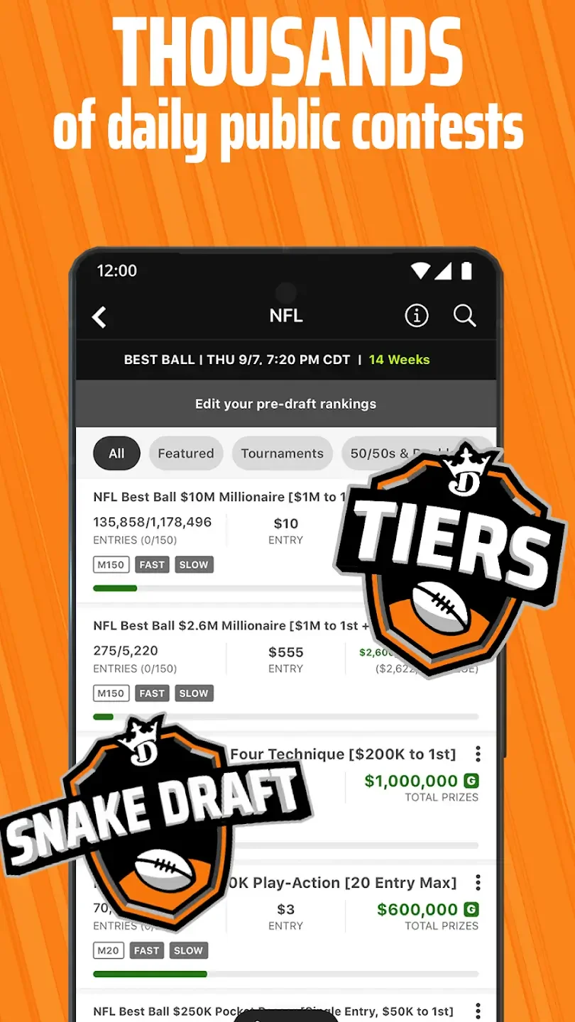 DraftKings Fantasy Sports Screenshot3