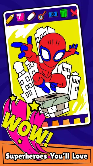 Superhero Coloring Book Games Screenshot4