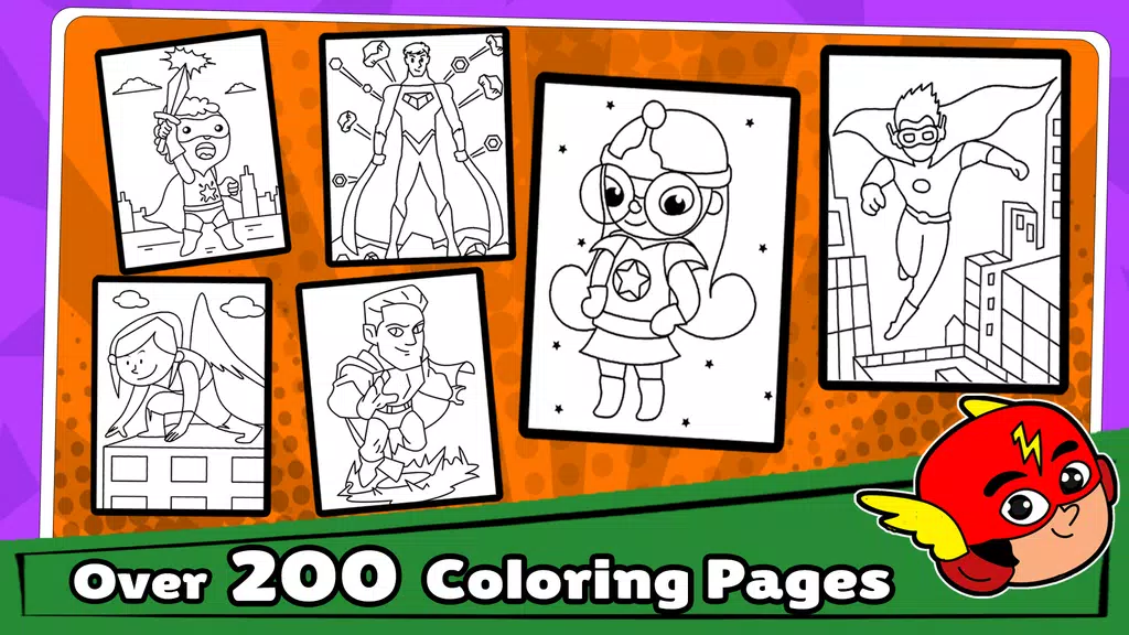 Superhero Coloring Book Games Screenshot3