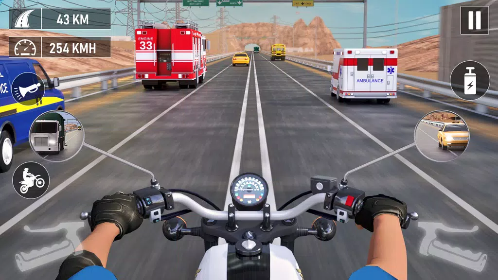Motorcycle Traffic Racing Game Screenshot3