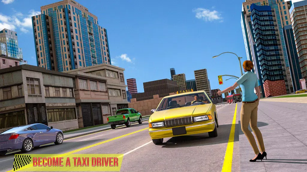 Passenger Taxi Car City Rush Driving Screenshot2
