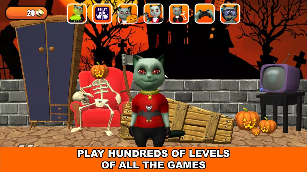 Talking Cat Leo Halloween Fun Screenshot4