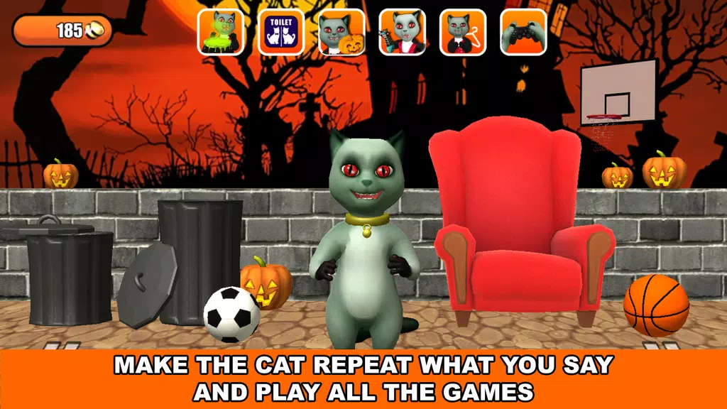 Talking Cat Leo Halloween Fun Screenshot1