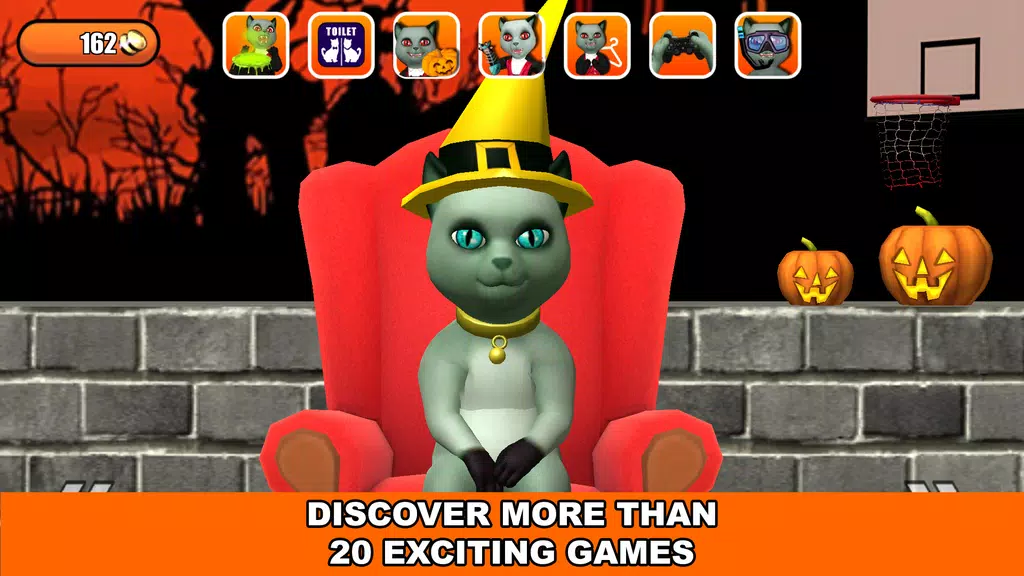 Talking Cat Leo Halloween Fun Screenshot2
