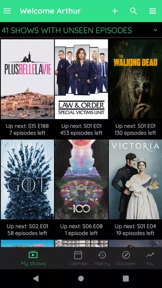 TV Show & Movie Tracker -Trakt Screenshot1