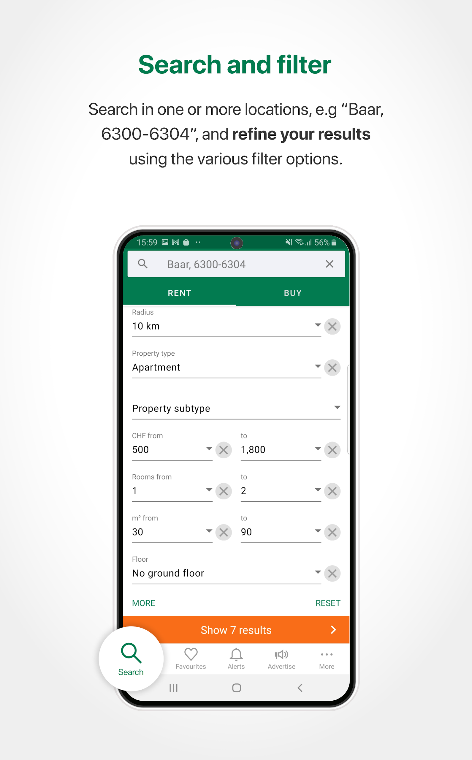 Comparis Property Switzerland Screenshot1