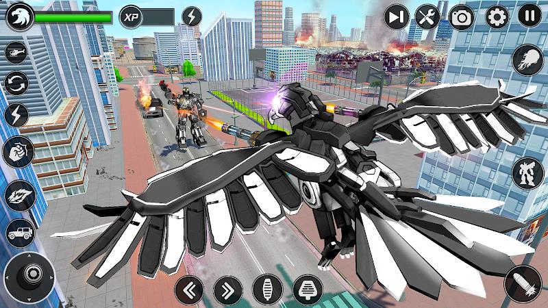 Flying Hawk Robot Car Games Screenshot6