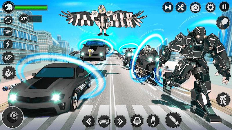 Flying Hawk Robot Car Games Screenshot7