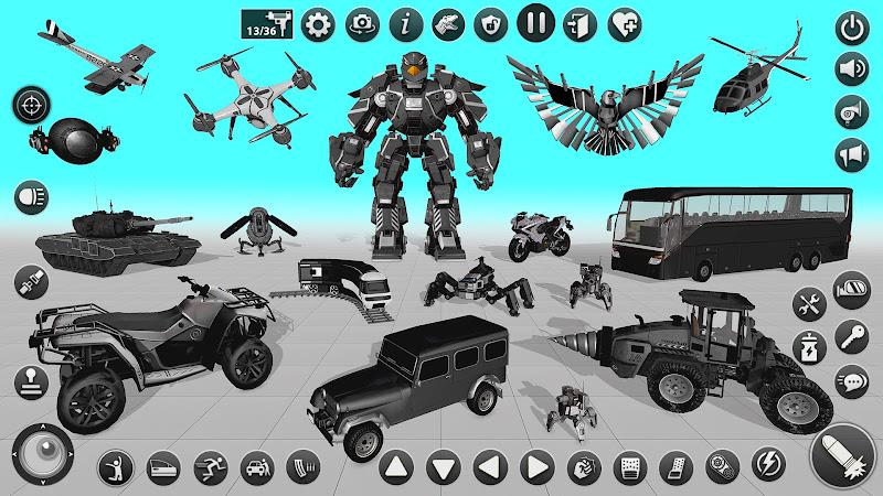 Flying Hawk Robot Car Games Screenshot2