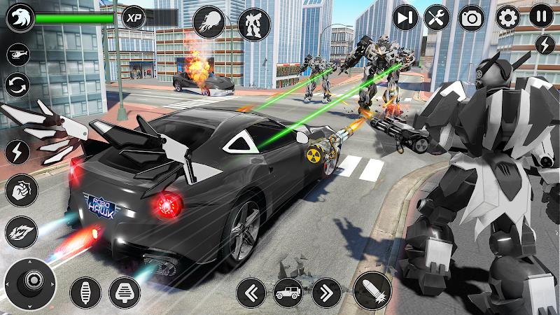 Flying Hawk Robot Car Games Screenshot12