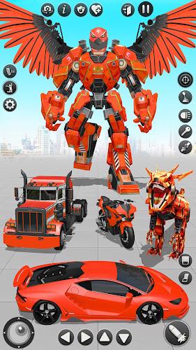 Flying Hawk Robot Car Games Screenshot8