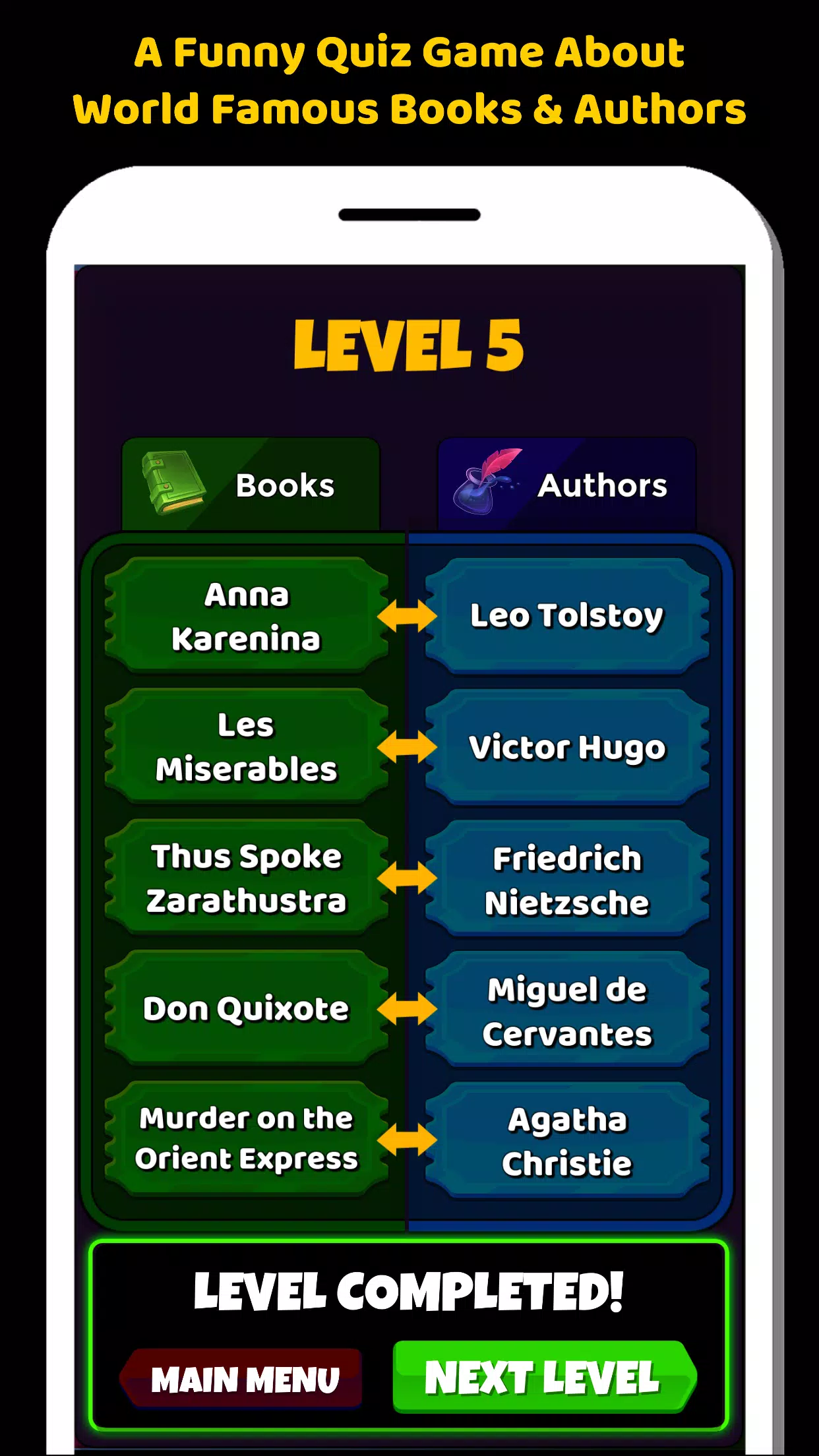 Books And Authors Quiz Game Screenshot2