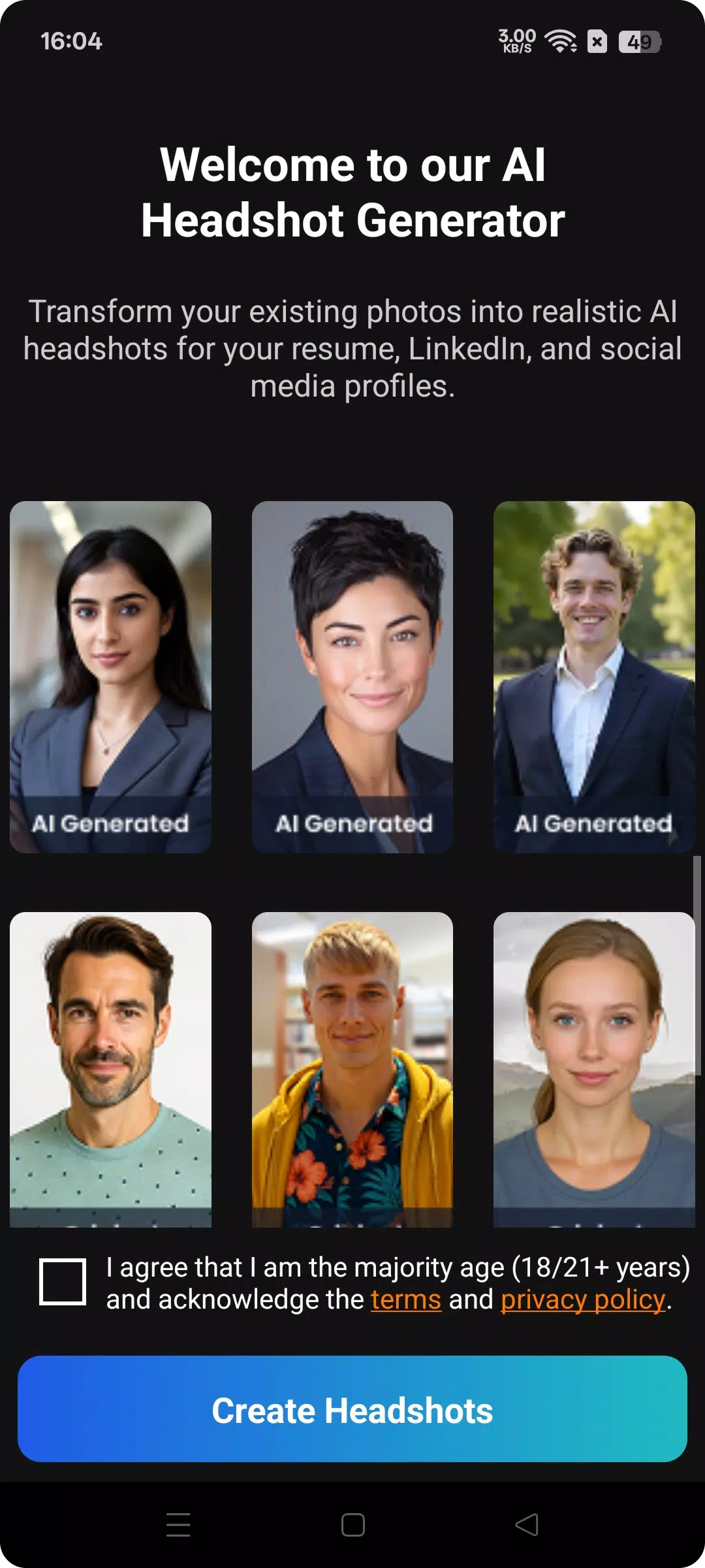 AI Headshot Generator Screenshot3