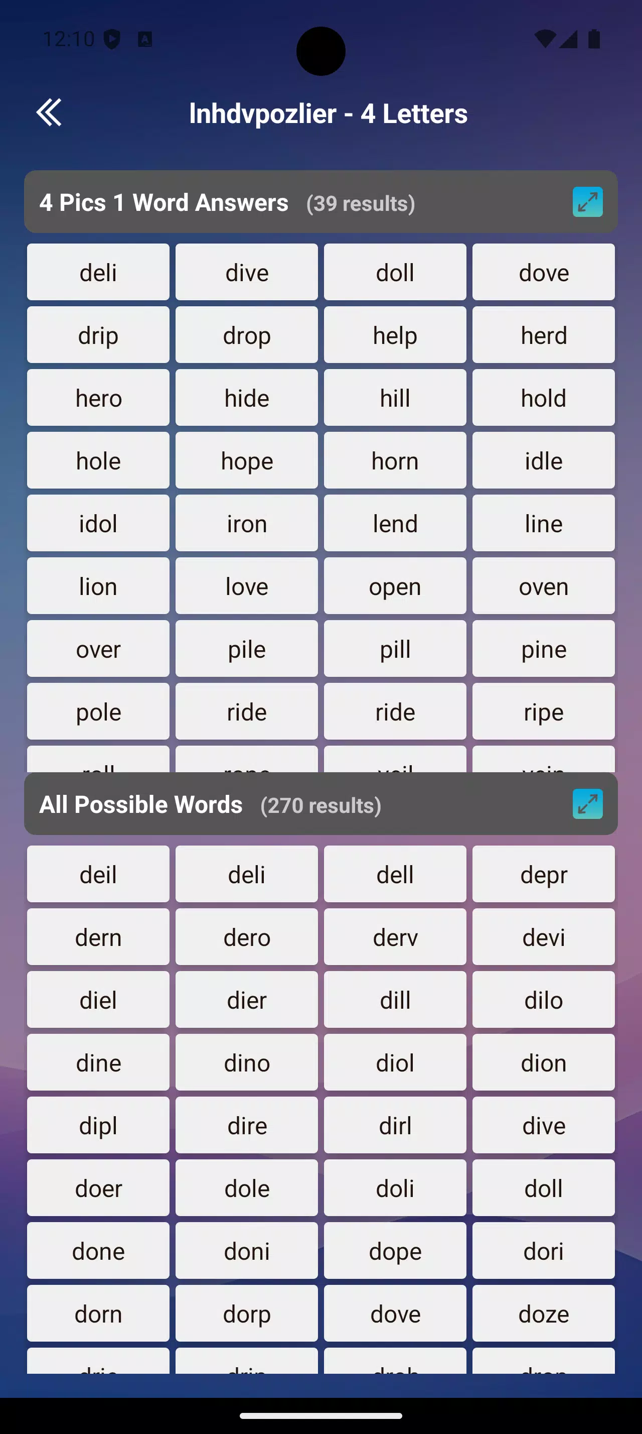 4 Pics 1 Word Answers Help Screenshot2