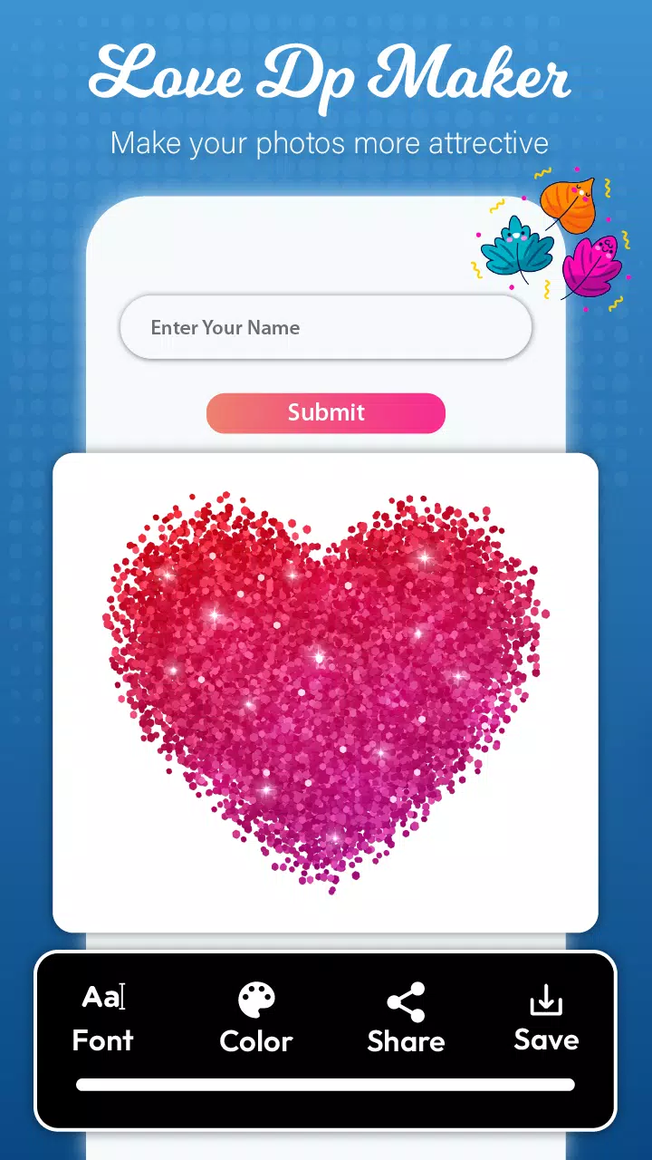 Love Name Letter Art DP maker Screenshot4
