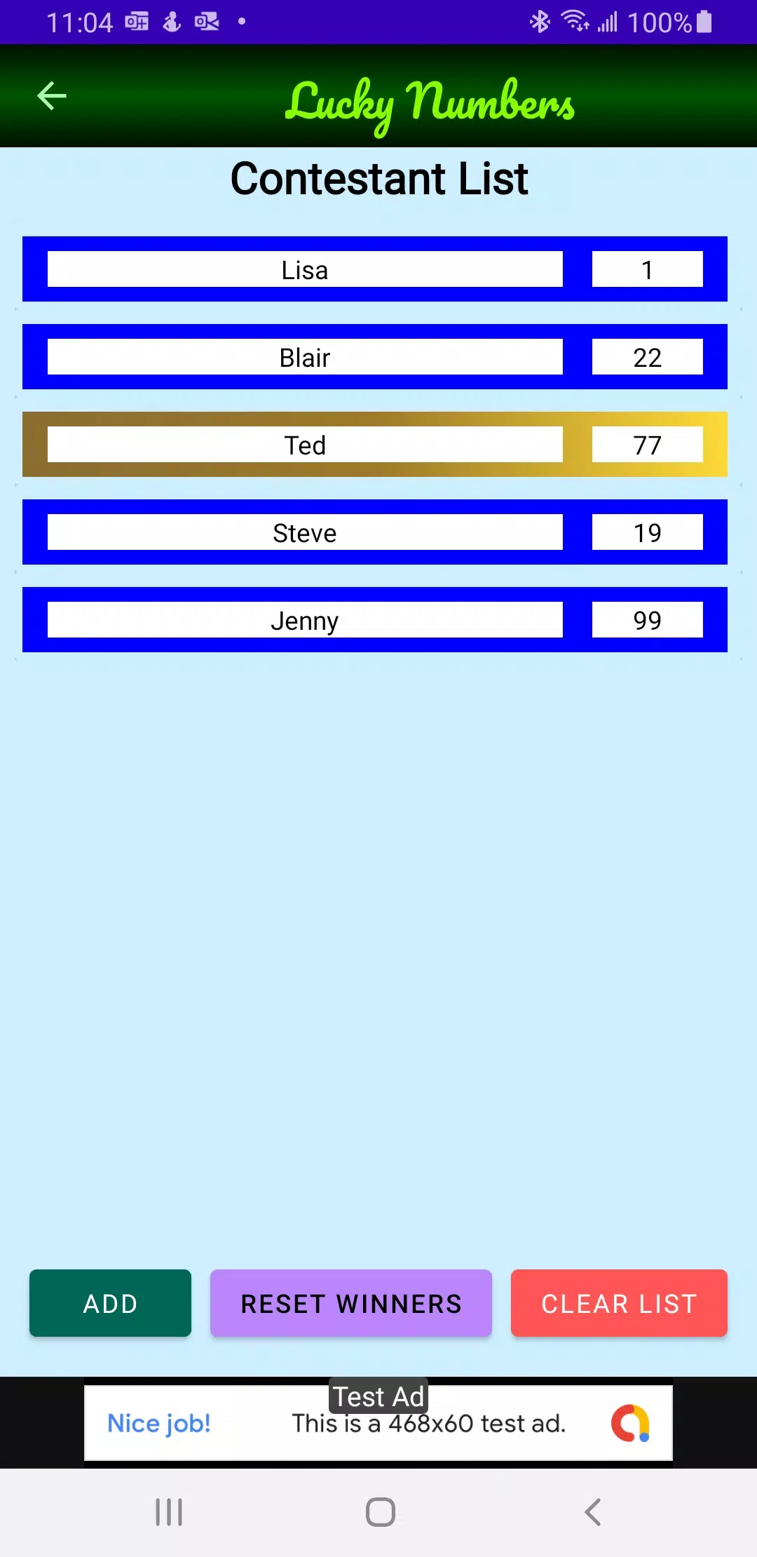 Lucky Numbers Screenshot2