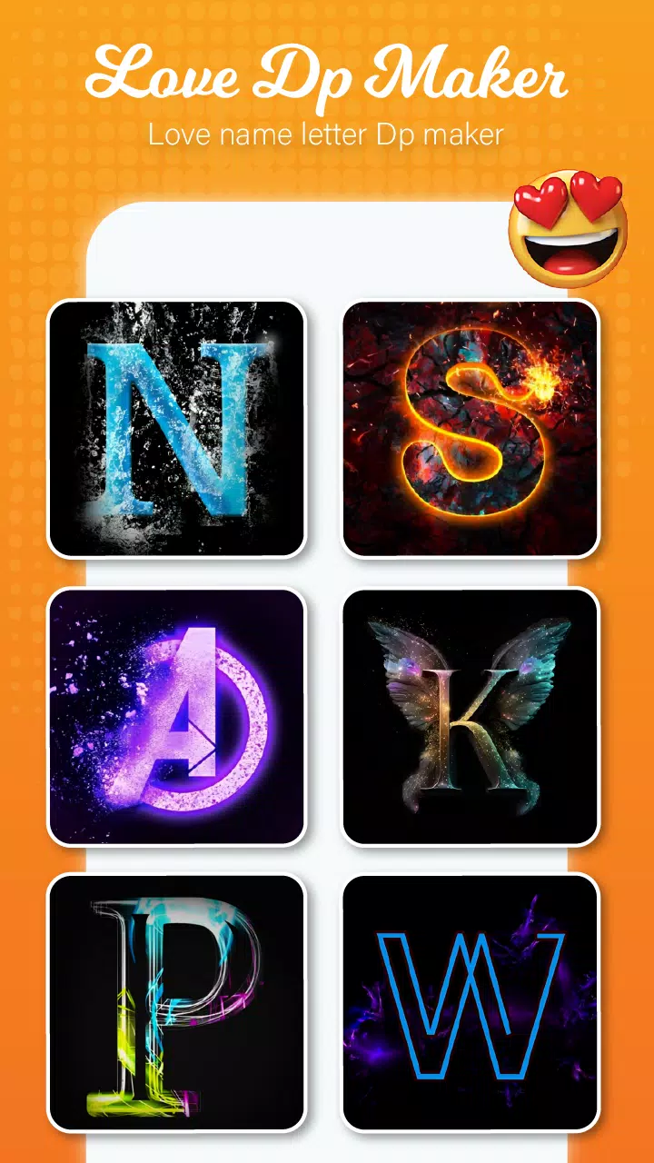 Love Name Letter Art DP maker Screenshot5