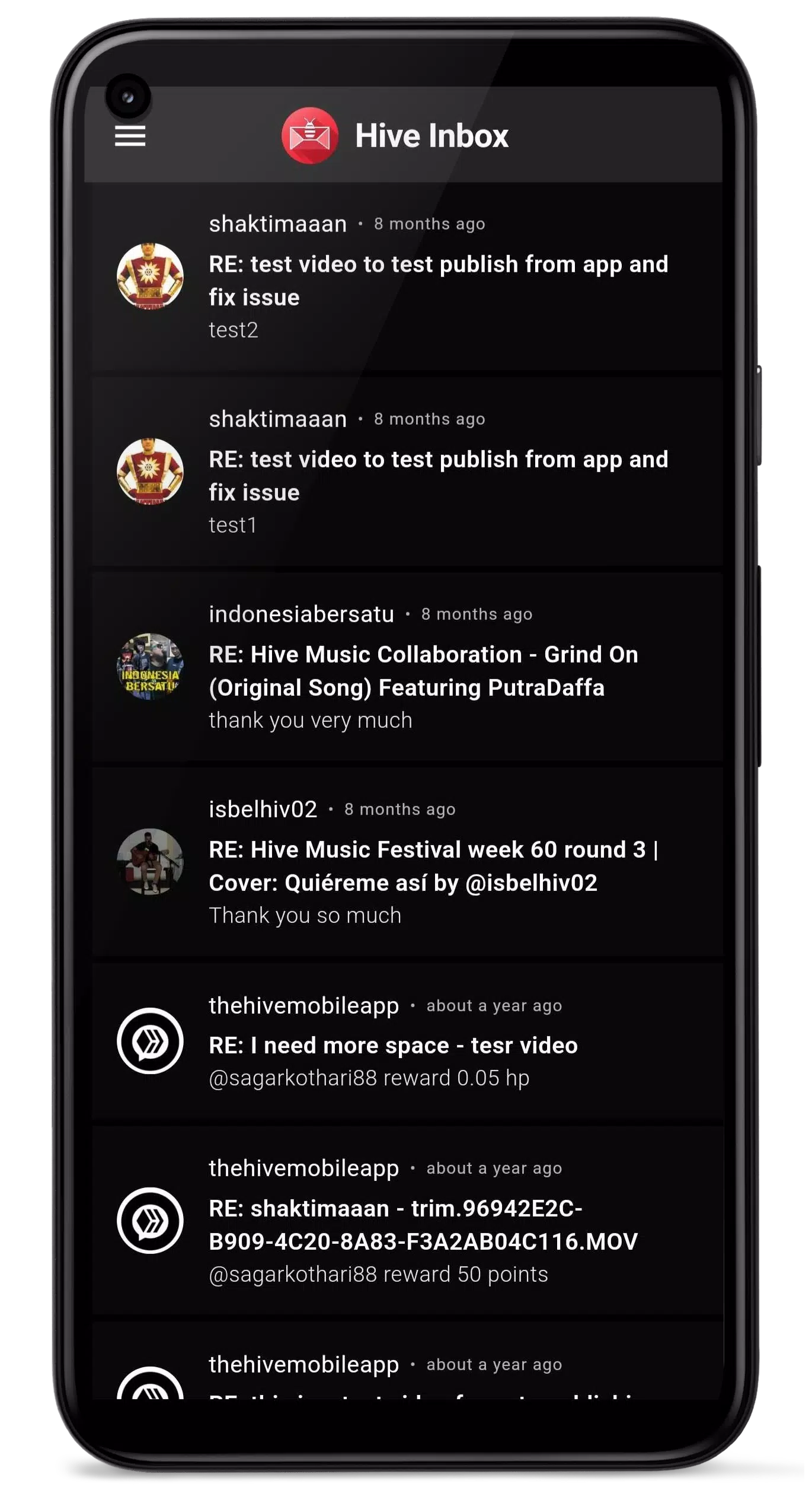 Hive Inbox Screenshot1