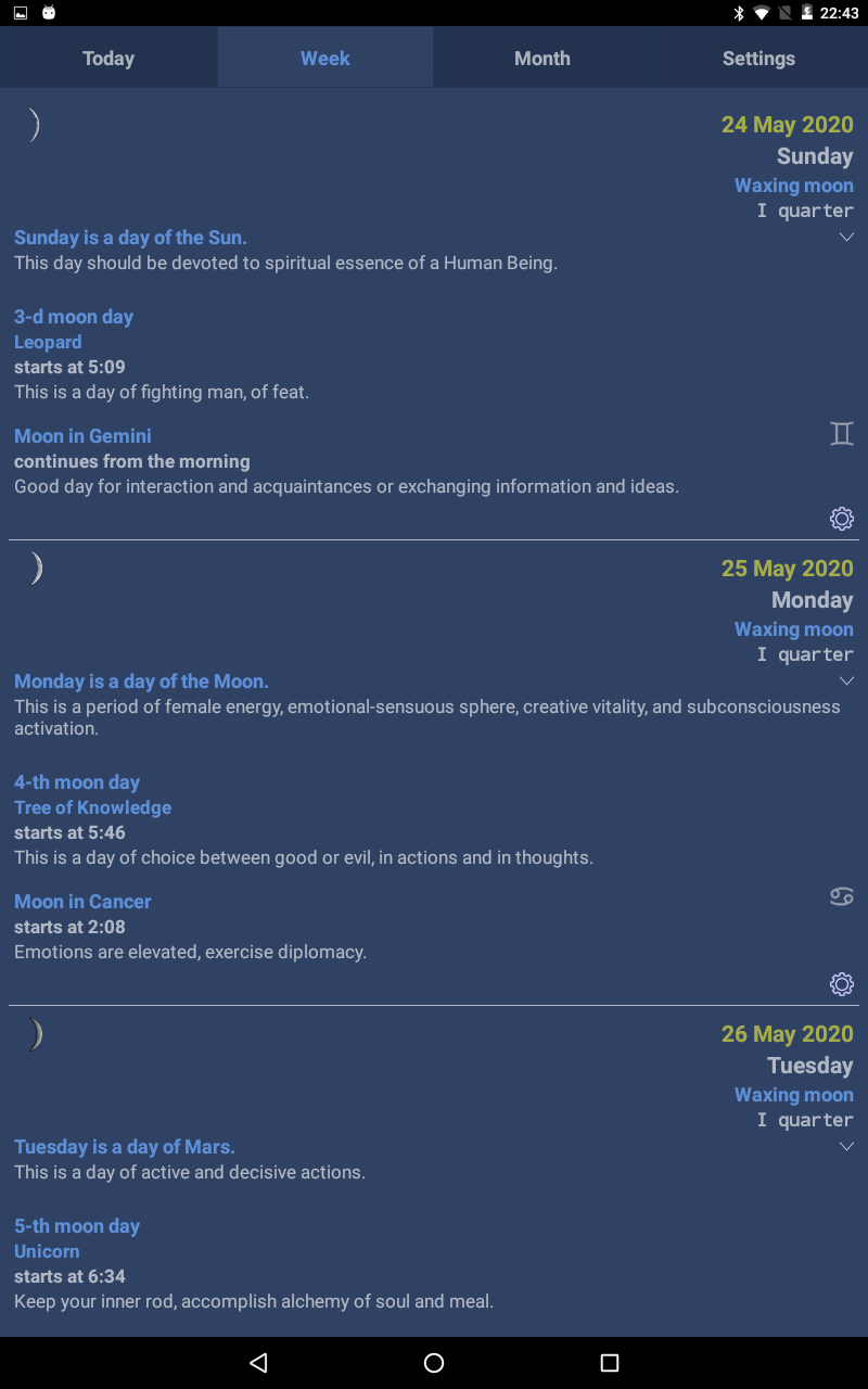 Lunar calendar Dara-Lite Screenshot7