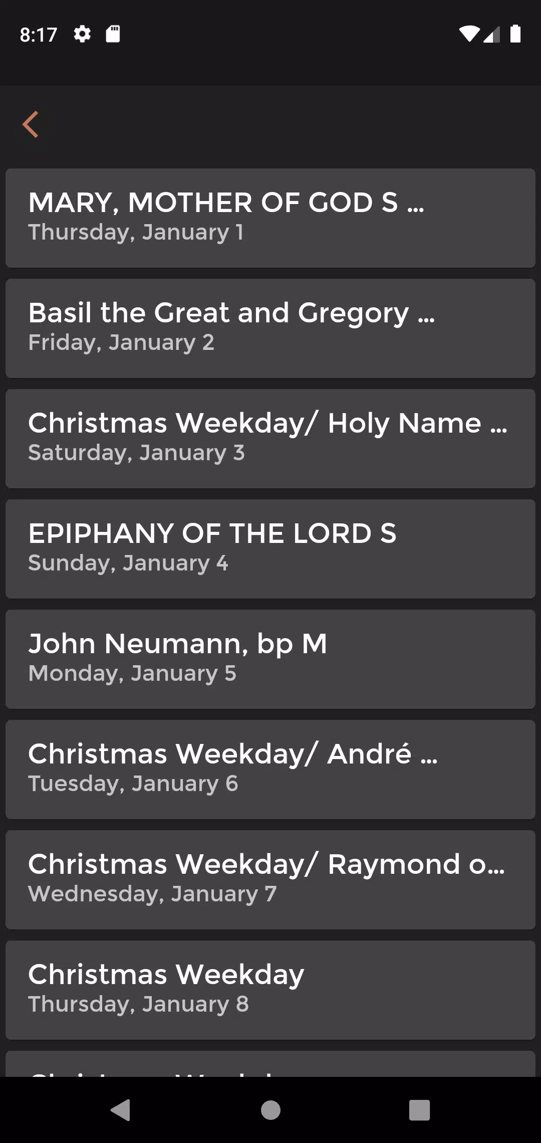 Liturgical Calendar 2026 Screenshot2
