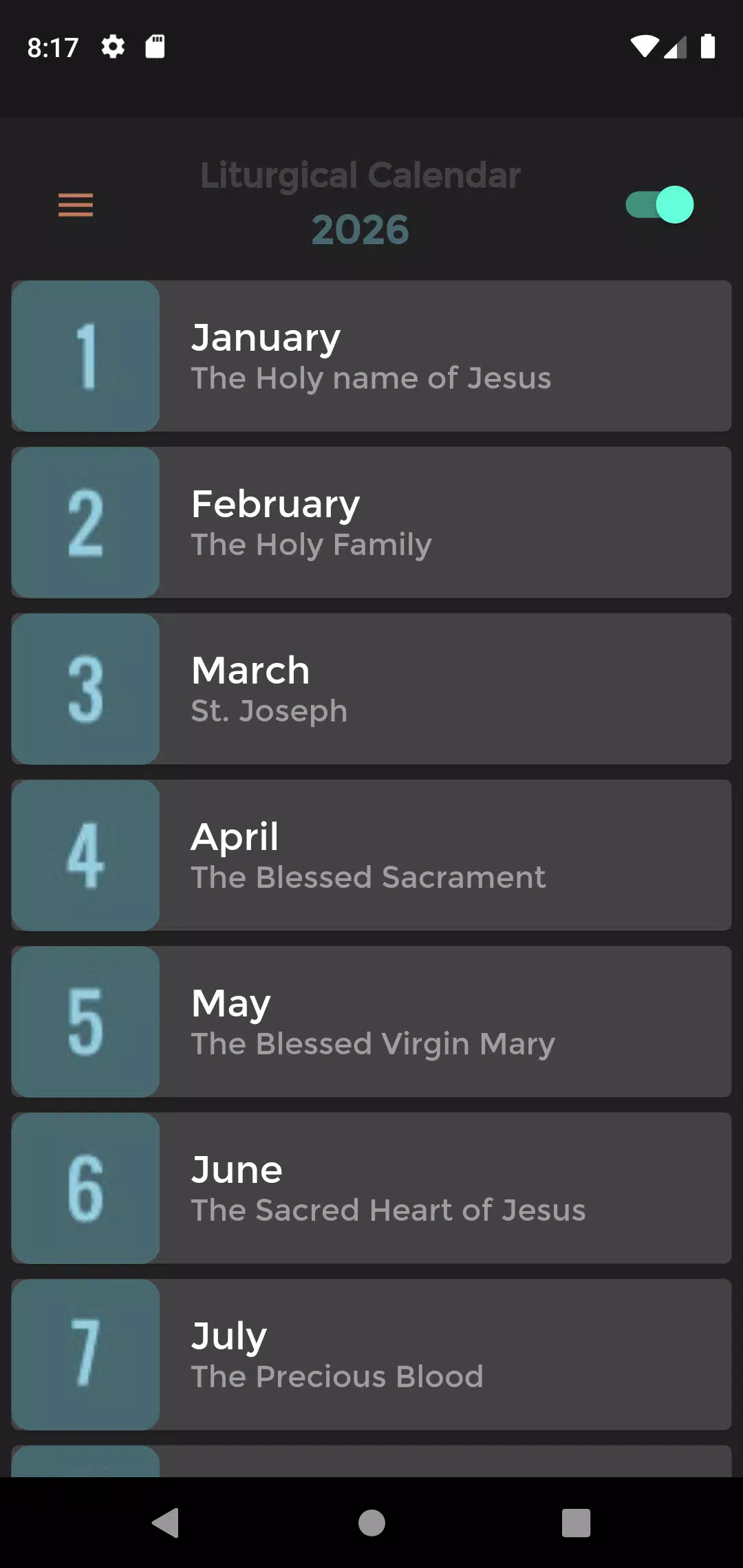 Liturgical Calendar 2026 Screenshot1