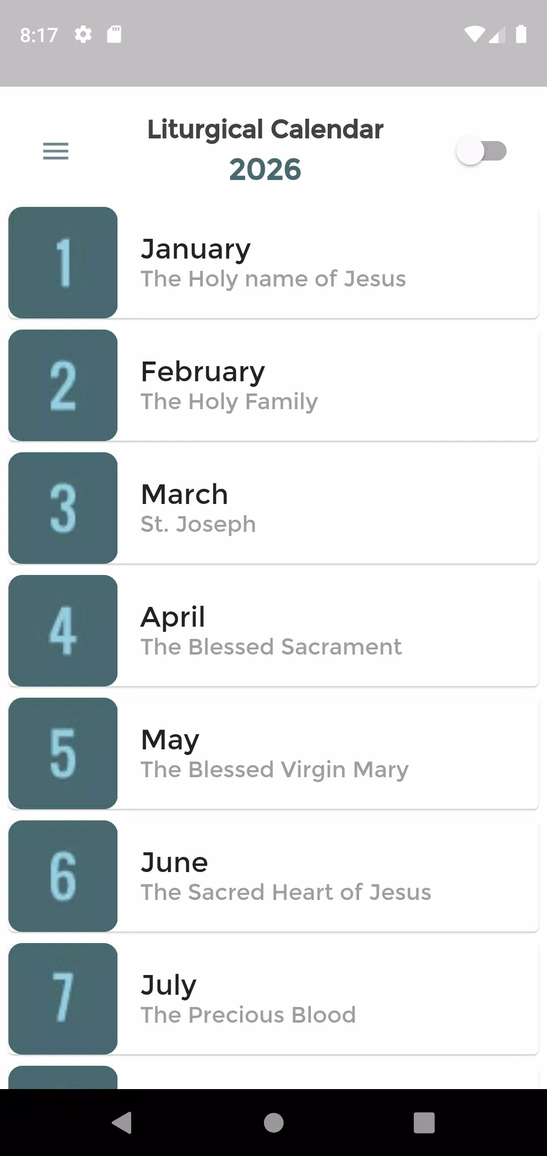 Liturgical Calendar 2026 Screenshot4